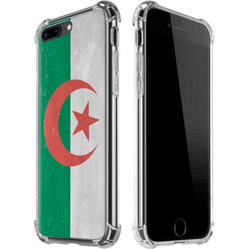 Algeria Flag Distressed iPhone 7/8 Plus Clear Case
